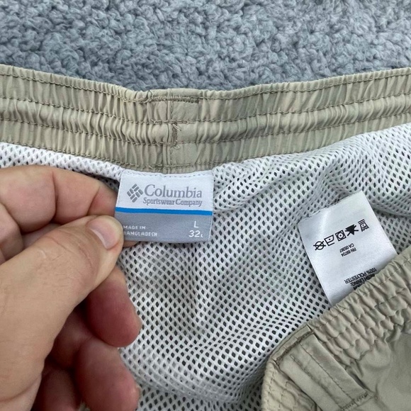 Columbia PFG Pants Mens Large Tan Convertible Outdoors Fishing Hiking Lined - Picture 7 of 14